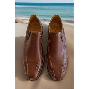 Sandro Comfort Soft Gel Loafers Dress Slip On Shoes Tan 17307 Brazil Size 11.5 D